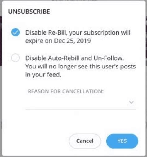 only fans how to unsubscribe|How to Cancel OnlyFans Subscription